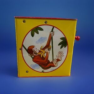 Curious George Jack‎ in the Box 1995 Vintage Schylling Green  Broken Crank
